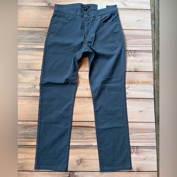 NWT Lucky Brand Men's Dark Blue Slim Straight Jeans. 410 Athletic Straight - Picture 2 of 9